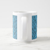 BLAUES ARGYLE-STRICKMUSTER Große Tasse + Initiale  (Rückseite)