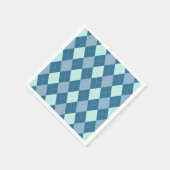 Blaues Argyle-Vintage-Muster Serviette (Ecke)