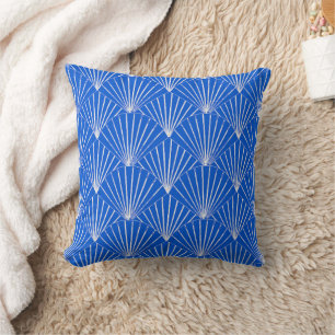 Blaues Art Deco Design Kissen