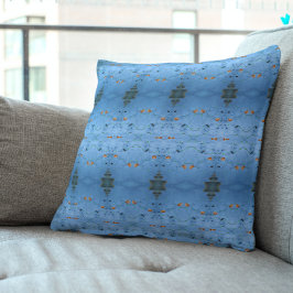 Blaues Asiatisch-östliches Küstensommersee Kissen