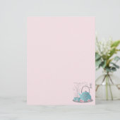 Blaues asiatisches Set Kirschblütenbild (Stehend Vorderseite)