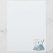 Blaues asiatisches Set Kirschblütenbild (Rückseite)