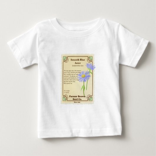 Blaues Aster-Samen-Paket Baby T-shirt (Vorderseite)