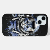 Blaues Astronautenkatze-Plashdesign Case-Mate iPhone Hülle (Rückseite (Horizontal))
