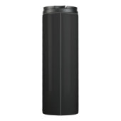 Blaues Astronautenkatze-Plashdesign Thermosbecher (Rückseite)