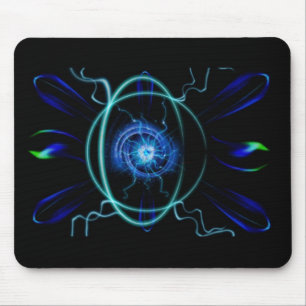 Blaues Atom Mousepad