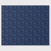 Blaues Atomic-nahtloses Muster Mitte des Jahrhunde Geschenkpapier (Flach)