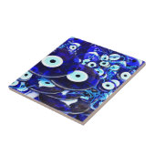 Blaues Augapfel Fliese (Seite)