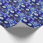 Blaues Augapfel Geschenkpapier (Ecke)