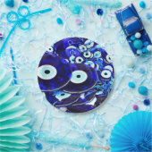 Blaues Augapfel Pappteller (Party)