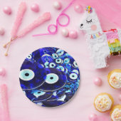 Blaues Augapfel Pappteller (Party)