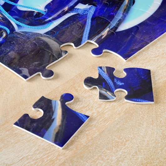 Blaues Augapfel Puzzle (Seite)