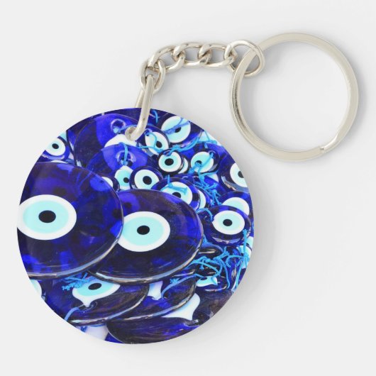 Blaues Augapfel Schlüsselanhänger (Rückseite)