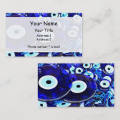 Blaues Augapfel Visitenkarte (Vorne/Hinten)