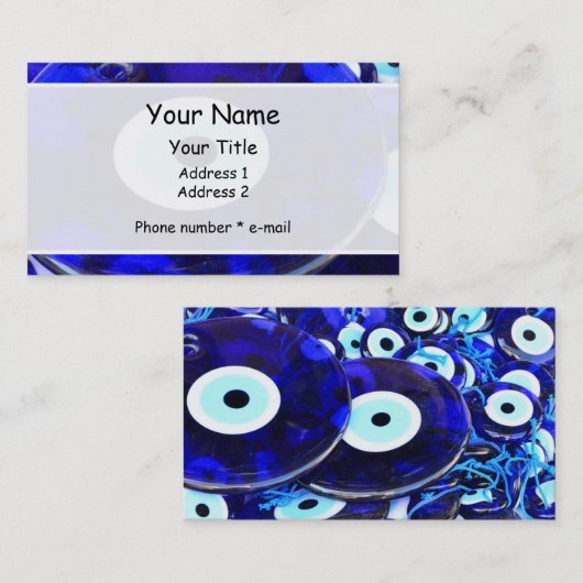 Blaues Augapfel Visitenkarte (Vorne/Hinten)