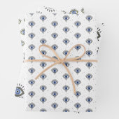 Blaues Auge, böser Augenschutz, viel Glück Geschenkpapier Set (Beispiel)