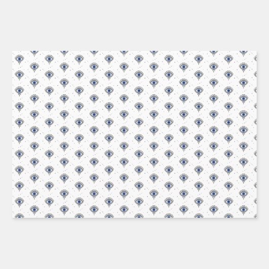 Blaues Auge, böser Augenschutz, viel Glück Geschenkpapier Set (Vorderseite)