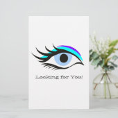 Blaues Auge Briefpapier (Stehend Vorderseite)