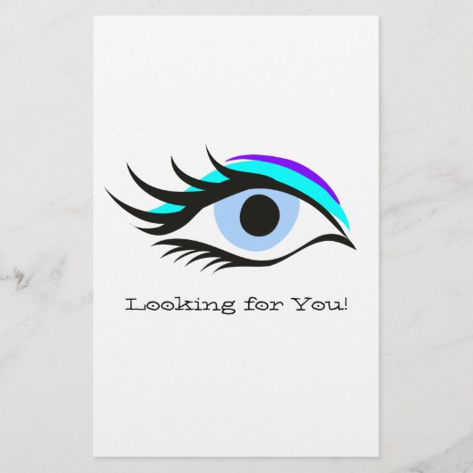 Blaues Auge Briefpapier (Vorderseite)