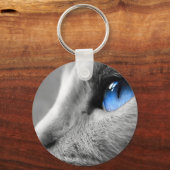 Blaues Auge des Siamesen Schlüsselanhänger (Vorderseite)