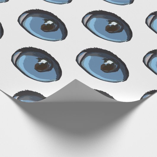 Blaues Auge Geschenkpapier (Ecke)