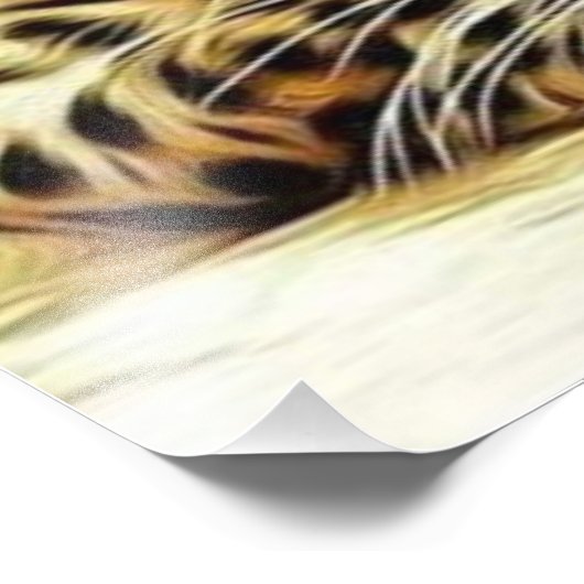 Blaues Auge Leopard Fotodruck (Ecke)