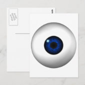 blaues Auge Postkarte (Vorne/Hinten)