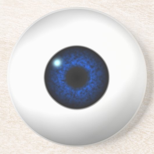 blaues Auge Sandstein Untersetzer (Vorne)