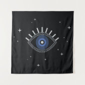 Blaues Auge Schutz vor schlechter Energie, böses A Wandteppich (Vorderseite)