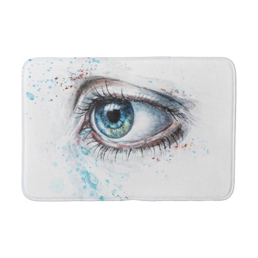 Blaues Auge (Traurigkeit, Beileid und Depression) Badematte (Vorderseite)