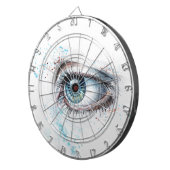 Blaues Auge (Traurigkeit, Beileid und Depression) Dartscheibe (Vorderseite rechts)