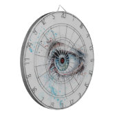 Blaues Auge (Traurigkeit, Beileid und Depression) Dartscheibe (Vorderseite Links)