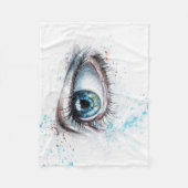 Blaues Auge (Traurigkeit, Beileid und Depression) Fleecedecke (Vorderseite)