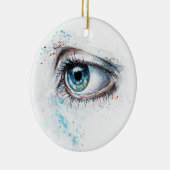Blaues Auge (Traurigkeit, Beileid und Depression) Keramik Ornament (Rechts)