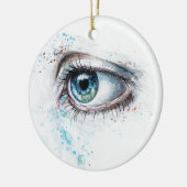 Blaues Auge (Traurigkeit, Beileid und Depression) Keramik Ornament (Links)
