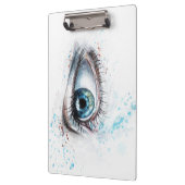 Blaues Auge (Traurigkeit, Beileid und Depression) Klemmbrett (Links)