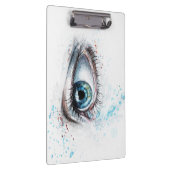 Blaues Auge (Traurigkeit, Beileid und Depression) Klemmbrett (Rechts)