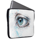 Blaues Auge (Traurigkeit, Beileid und Depression) Laptopschutzhülle (Vorne Rechts)