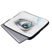 Blaues Auge (Traurigkeit, Beileid und Depression) Laptopschutzhülle (Vorne Knopf)
