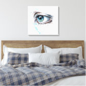 Blaues Auge (Traurigkeit, Beileid und Depression) Leinwanddruck (Insitu (Schlafzimmer))