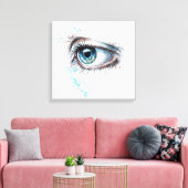 Blaues Auge (Traurigkeit, Beileid und Depression) Leinwanddruck (Insitu (Wohnzimmer))