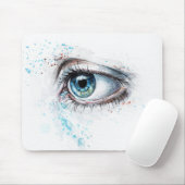 Blaues Auge (Traurigkeit, Beileid und Depression) Mousepad (Mit Mouse)