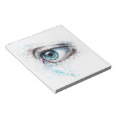 Blaues Auge (Traurigkeit, Beileid und Depression) Notizblock (angewinkelt)