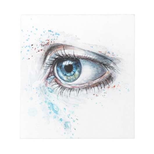 Blaues Auge (Traurigkeit, Beileid und Depression) Notizblock (Vorderseite)