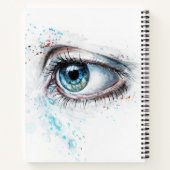 Blaues Auge (Traurigkeit, Beileid und Depression) Notizblock (Rückseite)