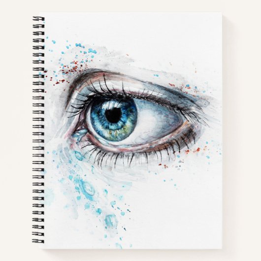 Blaues Auge (Traurigkeit, Beileid und Depression) Notizblock (Vorderseite)