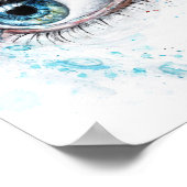 Blaues Auge (Traurigkeit, Beileid und Depression) Poster (Ecke)