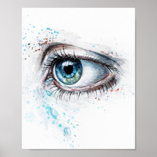 Blaues Auge (Traurigkeit, Beileid und Depression) Poster (Vorne)