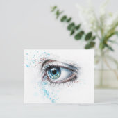 Blaues Auge (Traurigkeit, Beileid und Depression) Postkarte (Stehend Vorderseite)