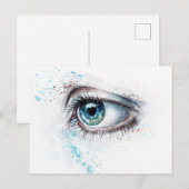 Blaues Auge (Traurigkeit, Beileid und Depression) Postkarte (Vorne/Hinten)